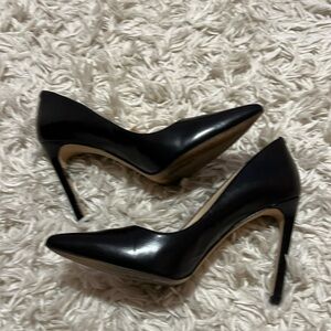 Black heels pumps leather by Nine West
